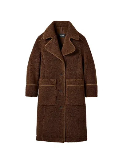 Ugg Sema Fluff Coat In Brown