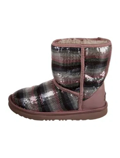 Pre-owned Ugg Babies' Sequin Accented Boots In Pink