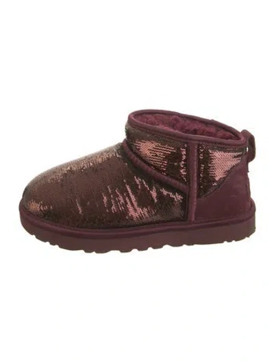 Pre-owned Ugg Sequins Boots In Purple