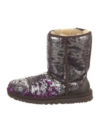 Pre-owned Ugg Sequins Colorblock Pattern Boots