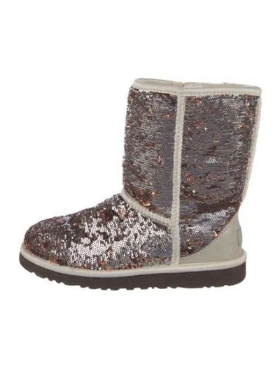 Pre-owned Ugg Sequins Colorblock Pattern Boots In Multi