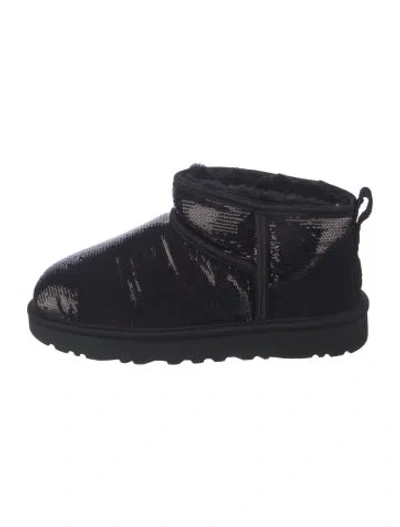 Pre-owned Ugg Sequins Patterned Boots In Black