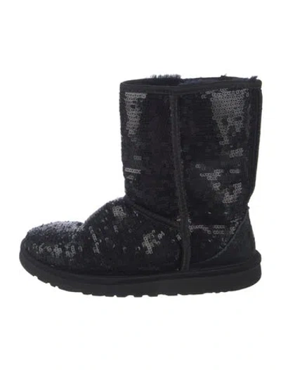 Pre-owned Ugg Sequins Patterned Boots In Black