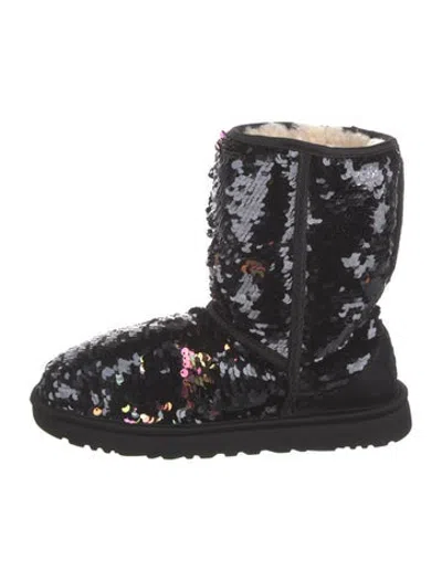 Pre-owned Ugg Sequins Patterned Boots In Black/metallic