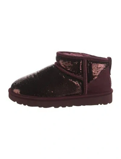 Pre-owned Ugg Sequins Patterned Boots In Purple