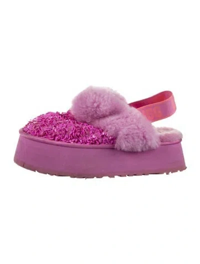 Pre-owned Ugg Sequins Patterned Slippers In Purple