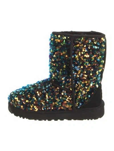 Pre-owned Ugg Sequins Printed Boots In Multi