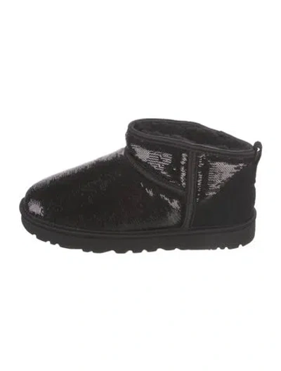 Pre-owned Ugg Sequins Sequin Embellishments Boots In Black