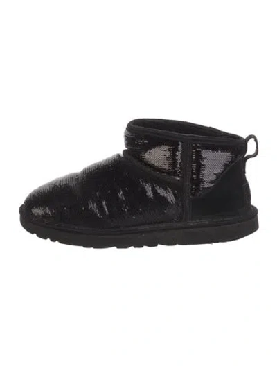 Pre-owned Ugg Sequins Sequin Embellishments Boots In Black