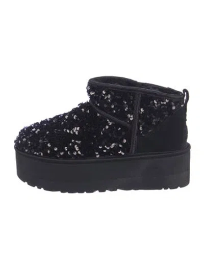 Pre-owned Ugg Sequins Sequin Embellishments Boots In Blue