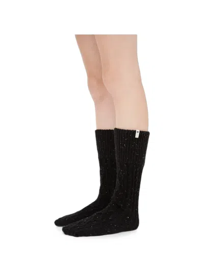 Ugg Shaye Cable-knit Socks In 블랙