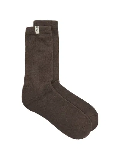 Ugg Shealy Cozy Crew Socks In Brown