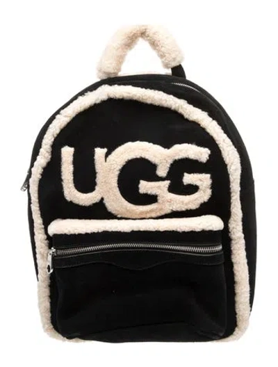 Pre-owned Ugg Shearling Backpack In Black