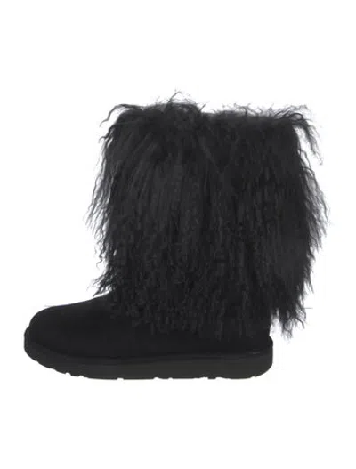 Pre-owned Ugg Shearling Boots In Black