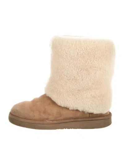 Pre-owned Ugg Shearling Boots In Brown