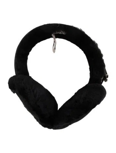 Pre-owned Ugg Shearling Earmuffs In Black