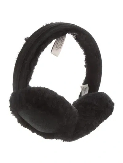 Pre-owned Ugg Shearling Earmuffs In Black