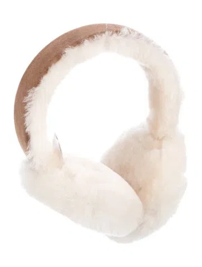 Pre-owned Ugg Shearling Earmuffs In Brown
