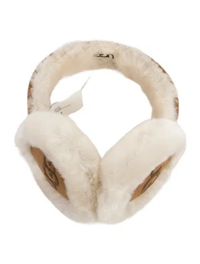 Pre-owned Ugg Shearling Earmuffs In Neutral