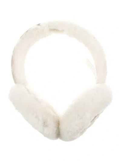 Pre-owned Ugg Shearling Earmuffs In Neutrals