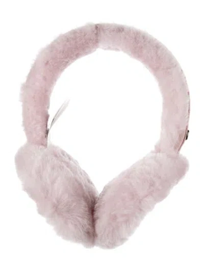 Pre-owned Ugg Shearling Earmuffs In Pink
