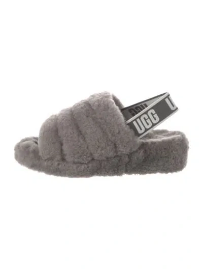 Pre-owned Ugg Shearling Espadrilles In Gray