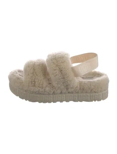 Pre-owned Ugg Shearling Espadrilles In Neutral