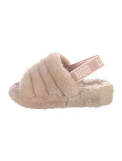 Pre-owned Ugg Shearling Espadrilles In Pink
