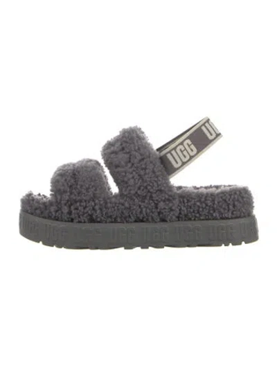 Pre-owned Ugg Shearling Espadrilles In Purple