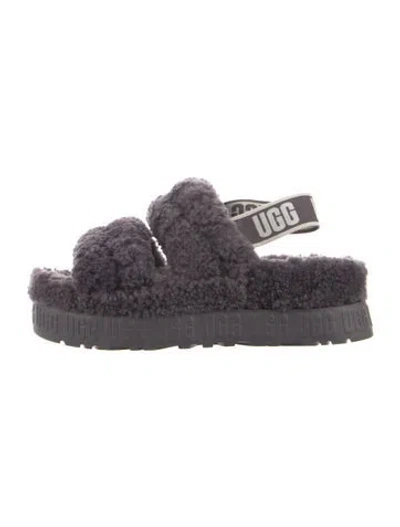 Pre-owned Ugg Shearling Espadrilles In Purple
