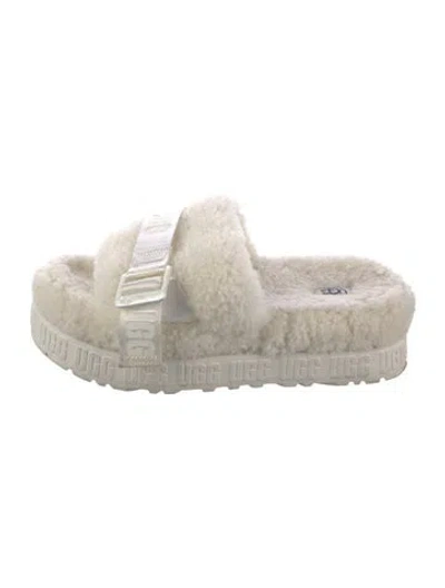 Pre-owned Ugg Shearling Espadrilles In White
