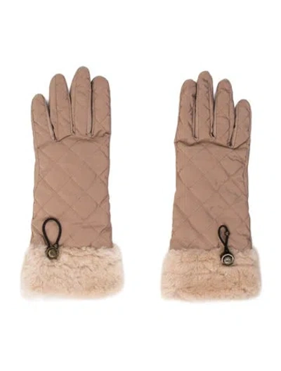 Pre-owned Ugg Shearling Fur Glove In Brown
