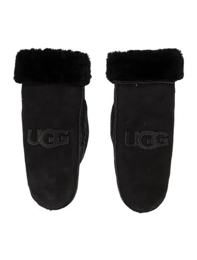 Pre-owned Ugg Shearling Gloves In Black