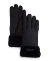 Ugg Shearling Gloves In Black