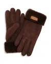 Ugg Shearling Gloves In Burnt Cedar