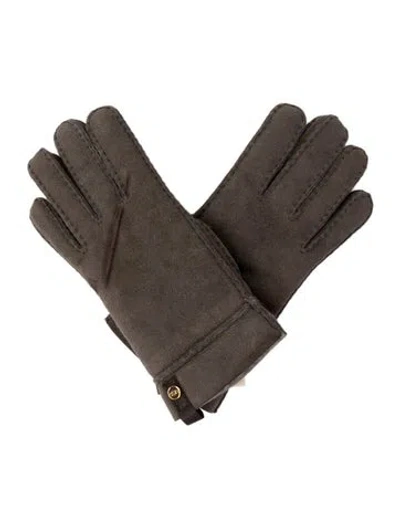 Pre-owned Ugg Shearling Gloves In Gray