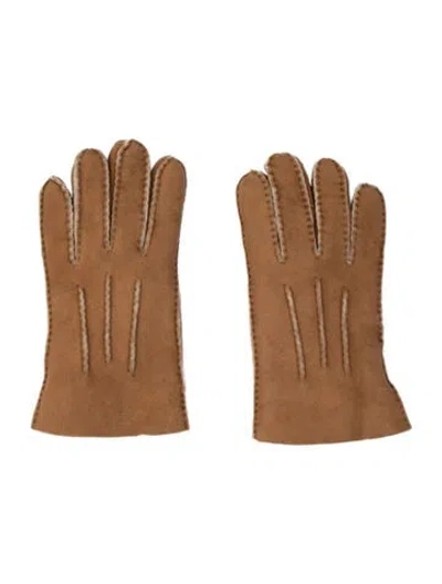Pre-owned Ugg Shearling Gloves W/tags In Brown