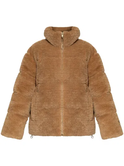 Ugg Shearling Jacket In Brown