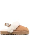 Ugg Brown Funkette Suede Slippers In Brown