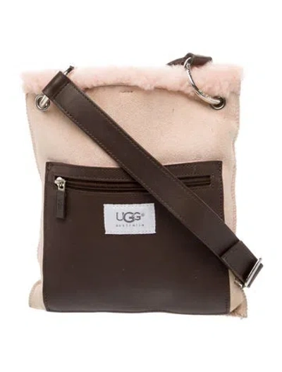 Pre-owned Ugg Shearling Messenger Bag In Neutral