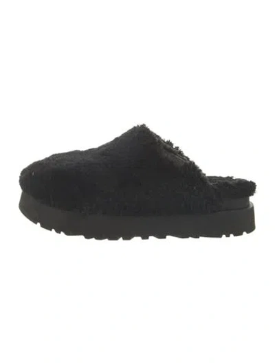 Pre-owned Ugg Shearling Mules In Black