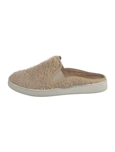 Pre-owned Ugg Shearling Mules In Neutrals