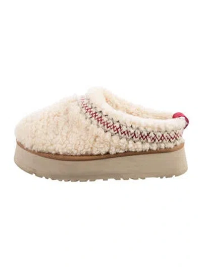 Pre-owned Ugg Shearling Patterned Espadrilles In Neutral