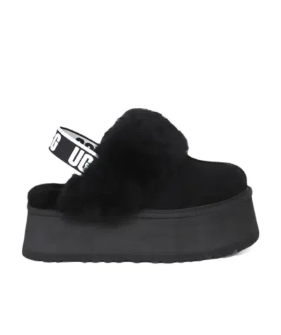UGG UGG SHEARLING PLATFORM SLINGBACK SLIPPERS