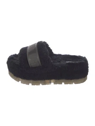 Pre-owned Ugg Shearling Sandals In Blue