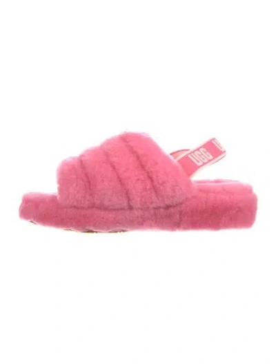 Pre-owned Ugg Shearling Sandals In Pink