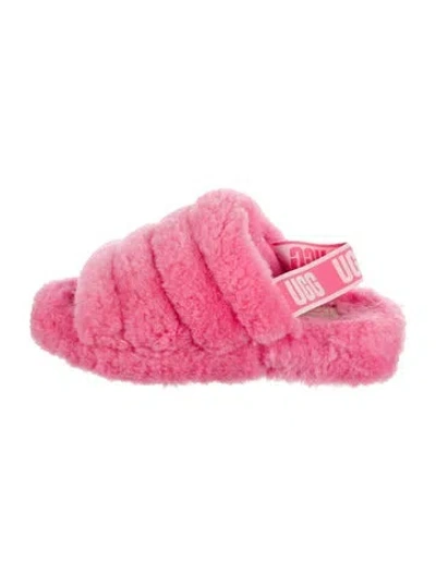 Pre-owned Ugg Shearling Sandals In Pink