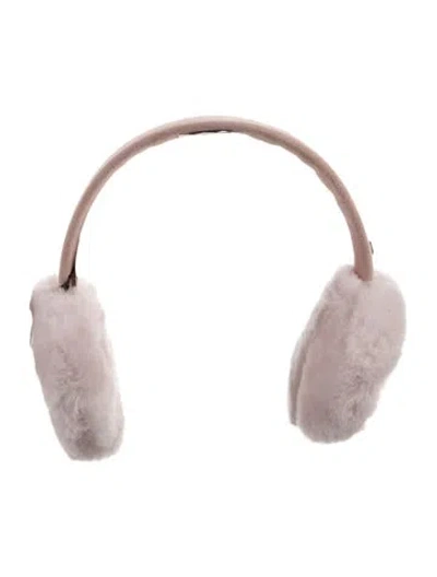 Pre-owned Ugg Shearling Sheep Skin Earmuffs  W/tags In Pink