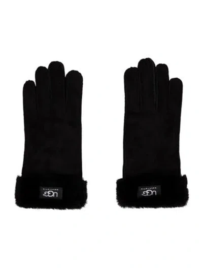 Pre-owned Ugg Shearling Sheepskin Gloves In Black