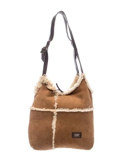 Pre-owned Ugg Shearling Shoulder Bag In Neutrals